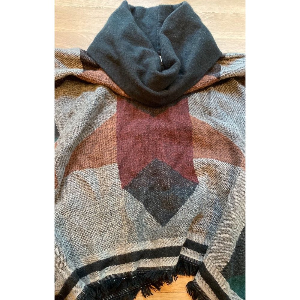 Free People Women's Turtleneck Sweater Poncho One Size - Picture 2 of 7